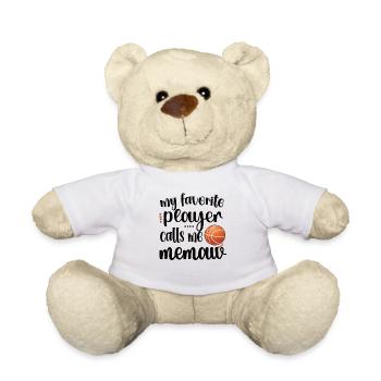 Memaw Grandma Of Basketball Player Basketball Memaw - Teddy Bear - white - Front