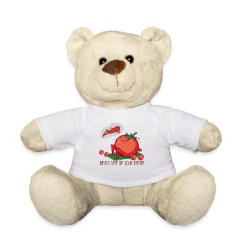 Hobby Gardener Sport Chili Pepper Tomato Bodybuilder - Teddy Bear - white - Front