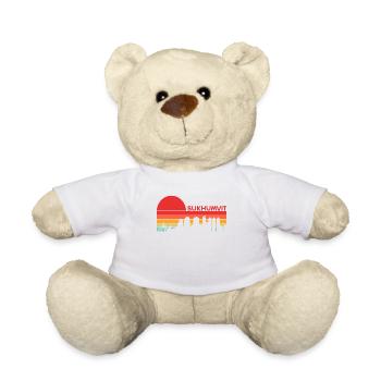 Vintage Thailand Asia Sunset Bangkok Sukhumvit - Teddy Bear - white - Front