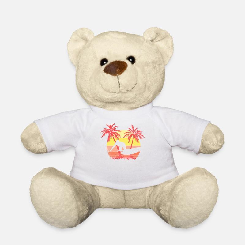 Surf Surfer Board Sunset Sunset 80s Palm - Nounours - blanc