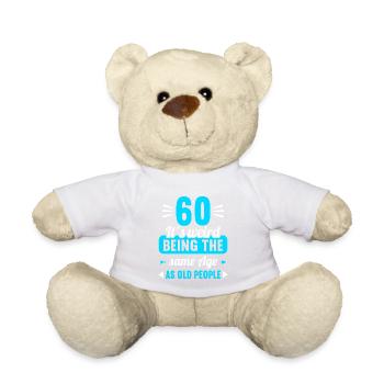 Seltsam im gleichen Alter wie alte 60. Geburtstag - Teddy - Weiß - Vorne