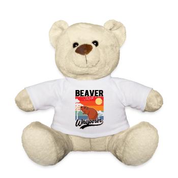 Biber Flüsterer Beaver Whisperer - Teddy Bear - white - Front