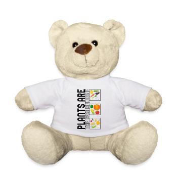 Chemise de légumes, les plantes sont le meilleur médicament, - Nounours - blanc - Devant