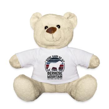 Arbeit Hart - Retro Bernse Mountain - Teddy Bear - white - Front