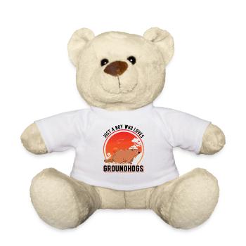 Murmeltier Junge Marmot Groundhog Boy - Teddy - Weiß - Vorne