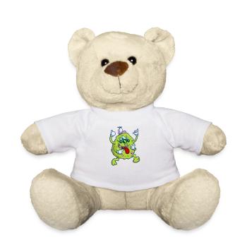 Four Arms and Three Eyes - Cool Alien - Teddy Bear - white - Front