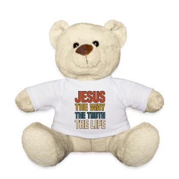 Jesus The Way The Truth The Life - Teddy Bear - white - Front