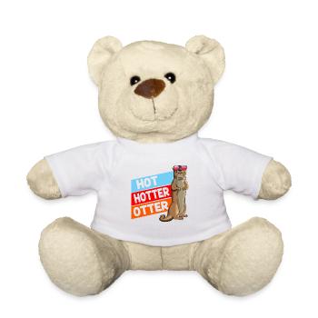Loutre Chaude Plus Chaude Loutre Martre animal mignon - Nounours - blanc - Devant