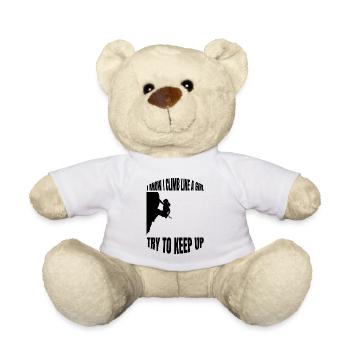 Climbing Mrs. Bouldering Mountaineering Girls Hiking - Teddy Bear - white - Front