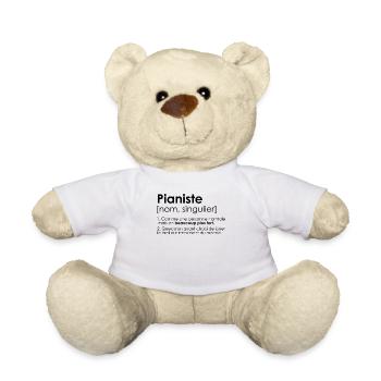 pianiste piano humour definition - Nounours - blanc - Devant