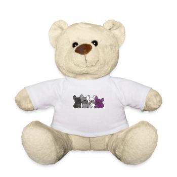 Asexual Flag French Bulldog Pride LGBTQ Dogs - Teddy Bear - white - Front