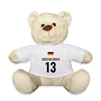 Fußball Sauf Trikot Deutschland Mallorca Gruppen - Teddy - Weiß - Vorne