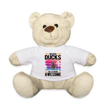 Duck Gift Duck Breeder - Teddy Bear - white - Front