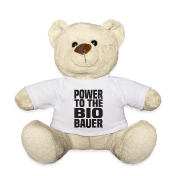 Power To The Bio Bauer - Teddy - Weiß - Vorne
