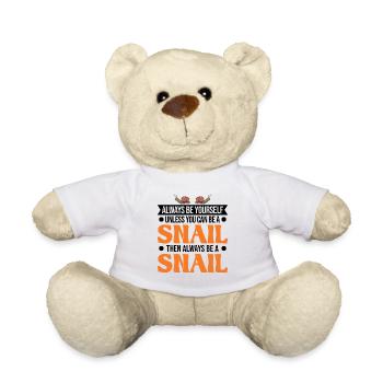 Cadeau d’escargot Vignoble Escargot - Nounours - blanc - Devant