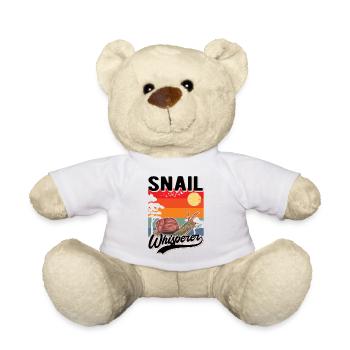 Schneckenflüsterer Schnecke Snail Whisperer - Teddy - Weiß - Vorne