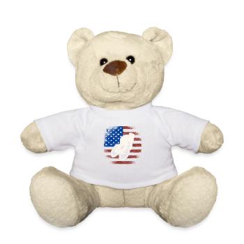 Vintage Cycling Cycle Team Player Sports Fan US - Teddy - Weiß - Vorne