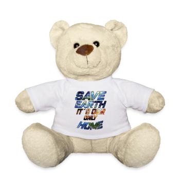 Save Earth C’est notre seule maison - Changement climatique - Nounours - blanc - Devant