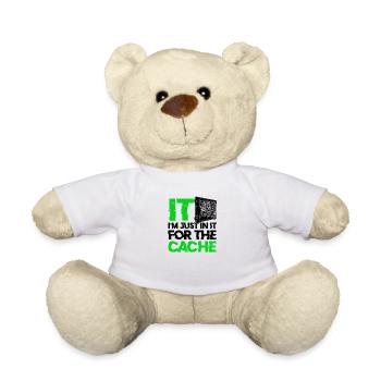 IT Je suis juste dedans pour le cache - base de données - Nounours - blanc - Devant
