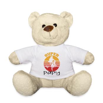 Super papy - Nounours - blanc - Devant