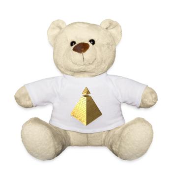 Illuminati Pyramid Gold 3D - Teddy - Weiß - Vorne
