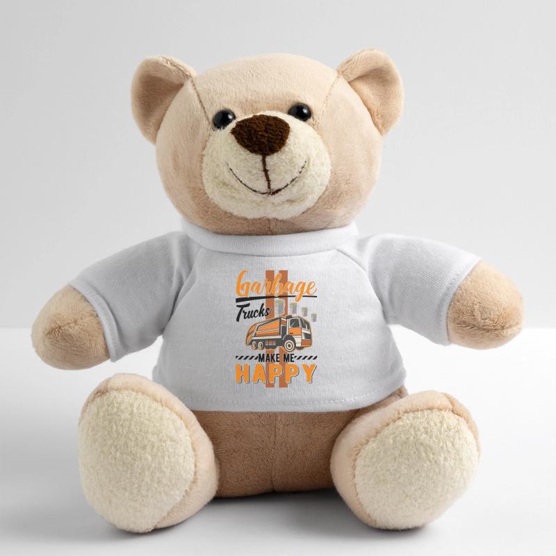 Garbage trucks make me happy garbage collection garbage trucks Teddy Bear