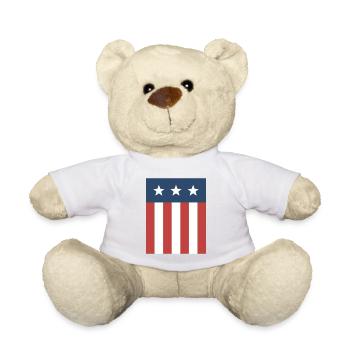 Stars and Stripes Flag - Teddy Bear - white - Front