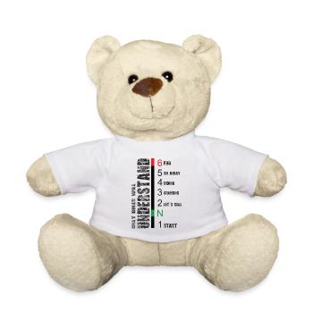 Motorradfahrer verstehen das! - Teddy - Weiß - Vorne