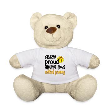 Grammy Grandma By Softball Player Softball Grammy - Teddy Bear - white - Front