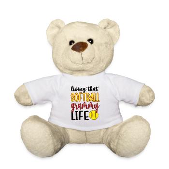 Grammy Granny By Softball Player Softball Grammy - Teddy Bear - white - Front