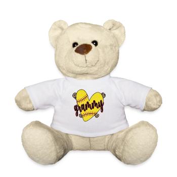Grammy Grandma Of a Softball Player Softball Grammy - Teddy Bear - white - Front