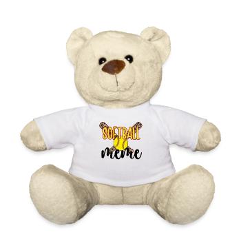 Meme Grand-mère d’un joueur de softball Softball Meme - Nounours - blanc - Devant