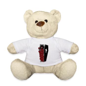 Gothic Skull Roses Death Grave Aesthetic Dark - Teddy Bear - white - Front