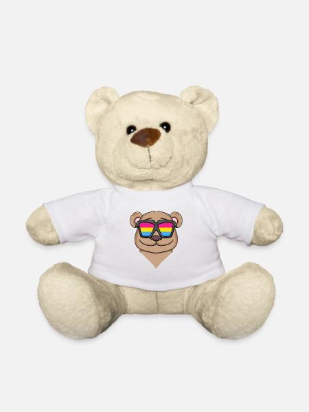 Ours pansexuel - Ours avec lunettes - Nounours - blanc