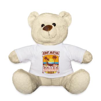 Maillot Beach Squad 2022, correspondance de vacances en famille - Nounours - blanc - Devant