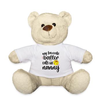 Nanny Granny From Softball Player Softball Nanny - Teddy Bear - white - Front
