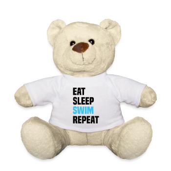 Eat Sleep Swim Repeat - Teddy - Weiß - Vorne