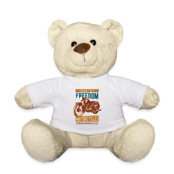 Bikers, motorcyclists - Teddy Bear - white - Front