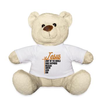 Jesus Light of the World - Jesus Christ - Teddy Bear - white - Front