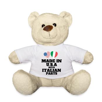 MADE IN USA WITH ITALIAN PARTS - Teddy Bear - white - Front