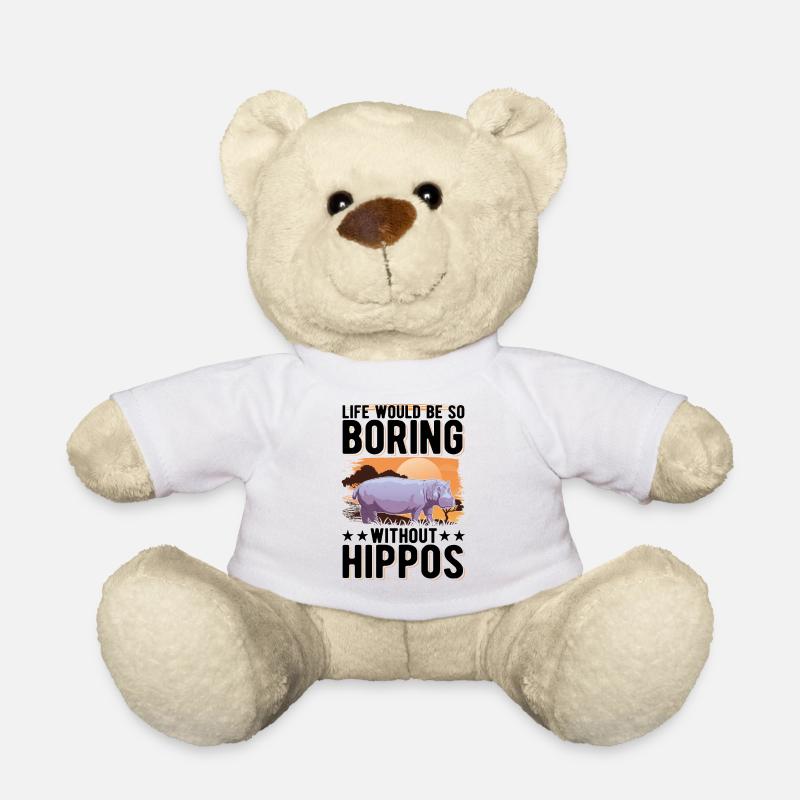 Hippo Cadeau Hippo Hippo Hippo - Nounours - blanc