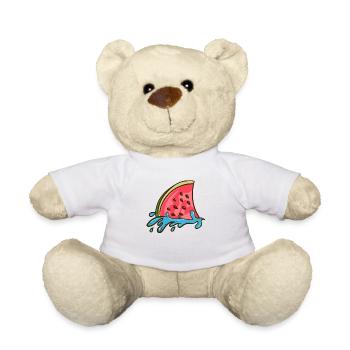 Shark Fin As Watermelon - Teddy Bear - white - Front