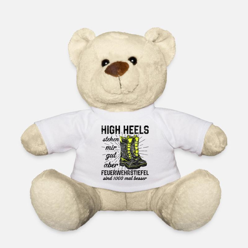 Feuerwehrfrau - Teddy - Weiß