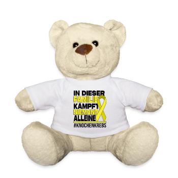 Niemand Kämpft Alleine Familie - Knochenkrebs - Teddy - Weiß - Vorne