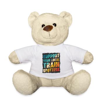 Zug Trainspotter Lokomotive Hobby Trainspotting - Teddy - Weiß - Vorne