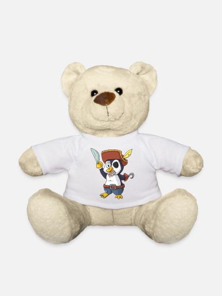 Pinguin Pirat - Teddy - Weiß