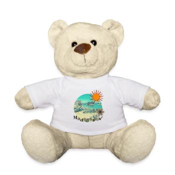 Cool Retro Design Summer Beach Palms Summer - Teddy Bear - white - Front