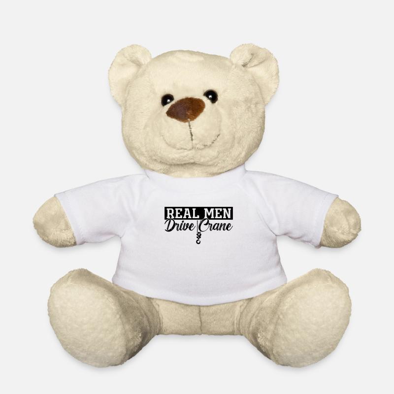 Construction worker Crane Crane driver Work Gift idea - Teddy Bear - white