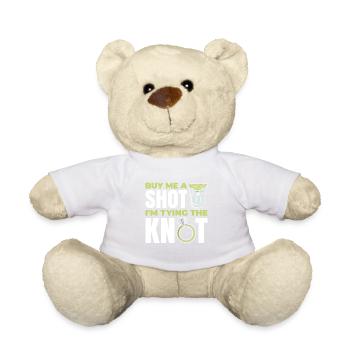 from me a shot I tie the knot for bride and - Teddy Bear - white - Front