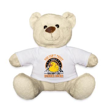 Canard en caoutchouc Cadeau Canard Grinçant Canard Bain Canard - Nounours - blanc - Devant